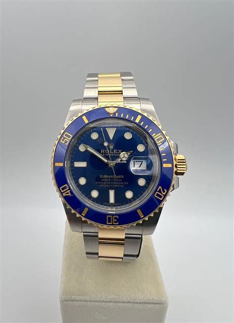 Rolex Submariner Date Acciaio & oro Steel & Gold BLU LC 10.